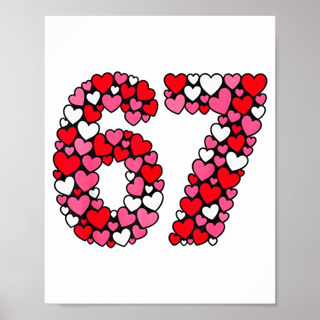 Valentinstag 67 Meme voller Herzen Lustig S Poster (Vorne)