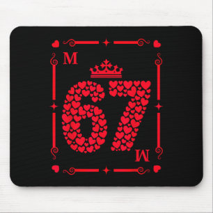 Valentinstag 67 Mit Herzen Gefüllte Karte Sechs Se Mousepad