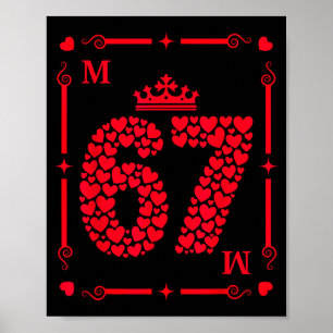 Valentinstag 67 Mit Herzen Gefüllte Karte Sechs Si Poster