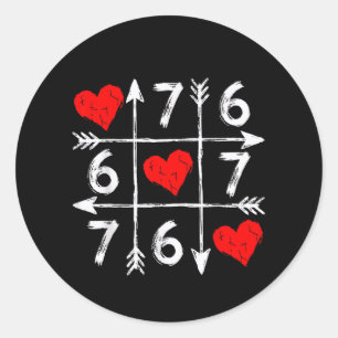 Valentinstag 67 Sechs Sieben Meme Liebe 6 7 Herz Runder Aufkleber