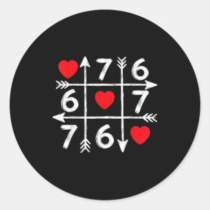 Valentinstag 67 Six Seven Meme Liebe Herz Paar Runder Aufkleber