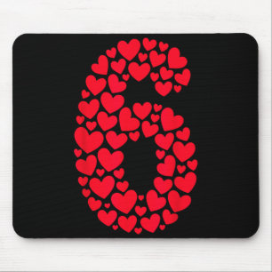 Valentinstag 67 Voller Herz Funny Six Sev Mousepad