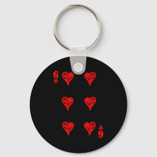 Valentinstag 6 7 6 von Herzkarten Spielkarten Paar Schlüsselanhänger
