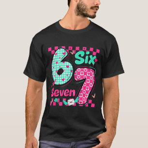 Valentinstag 6 7 Sechs Sieben Preppy-Herzen Paar T-Shirt