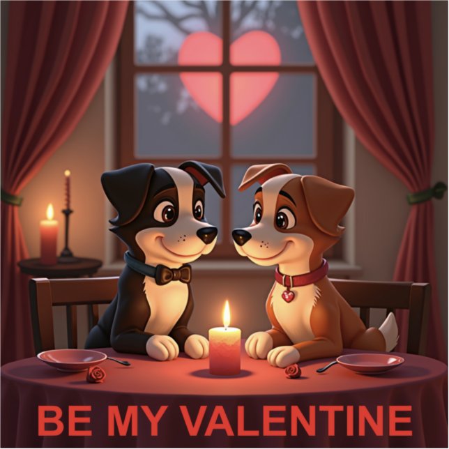 Valentinstag Abendessen 4 2 Foto-Skulptur Freistehende Fotoskulptur (Vorne)