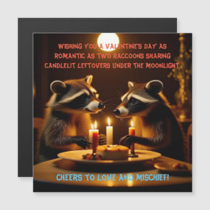 Valentinstag Abendessen bei Kerzenlicht Magnetkart Magnetkarte