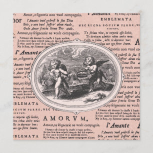 Valentinstag Abendessen Tanz Vintage Cupids Einladung