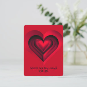 Valentinstag Abstraktes Rotes Herz Liebe, Romantik Feiertagskarte