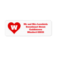 Valentinstag-Adressetikett