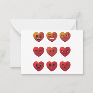 Valentinstag Alberne Gesichter Herzen Lustig Mitteilungskarte