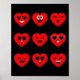 Valentinstag Alberne Gesichter Herzen Lustige Teen Poster
