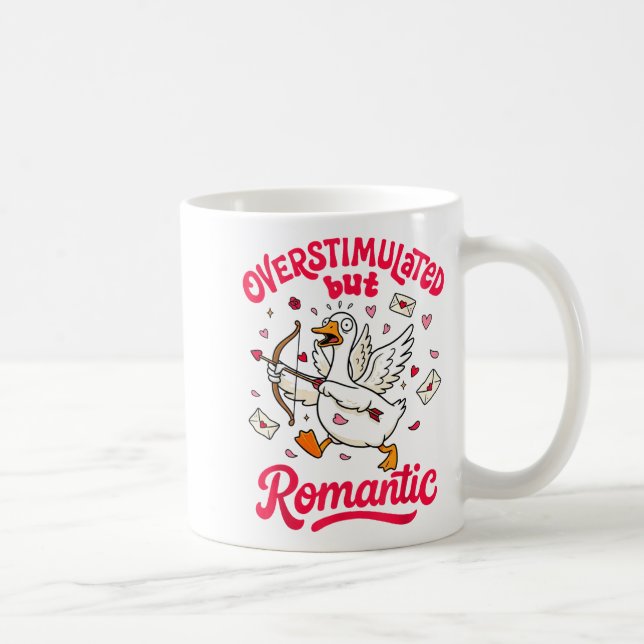 Valentinstag Alberner Gans Xoxo Überstimuliert Abe Kaffeetasse (Rechts)