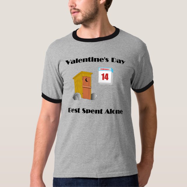 Valentinstag allein T-Shirt (Vorderseite)