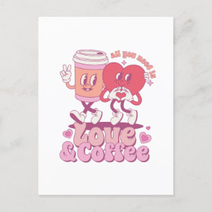 Valentinstag Alles, was ich brauche, ist Liebe und Postkarte