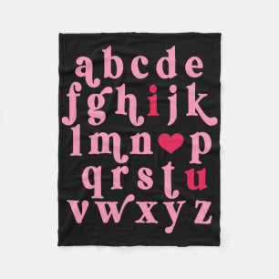 Valentinstag Alphabet Abc Ich Liebe Dich Lehrer Fr Fleecedecke