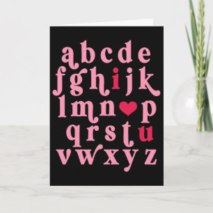 Valentinstag Alphabet Abc Ich Liebe Dich Lehrer Fr Karte