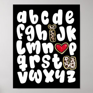 Valentinstag Alphabet Abc Ich Liebe Dich Lehrer Fr Poster