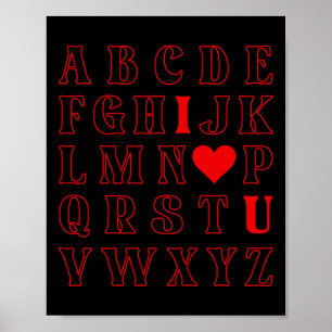 Valentinstag Alphabet Herz Abc Lustiger Lehrer St Poster