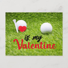 Valentinstag am Golf für Golfer mit LIEBE Feiertagspostkarte