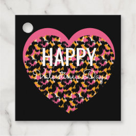 Valentinstag Animal Print Heart Geschenkanhänger