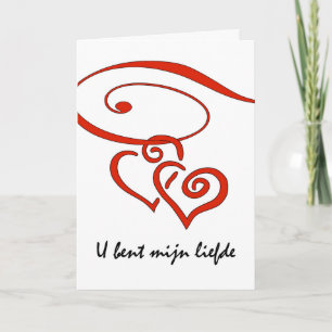 Valentinstag auf Holländer, Herzen wirbeln Feiertagskarte