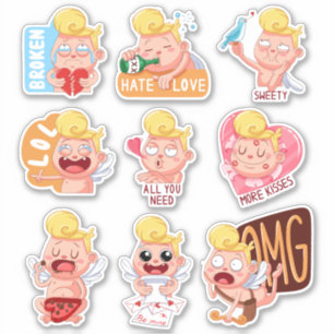 Valentinstag Aufkleber