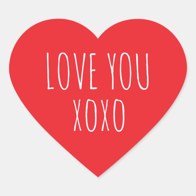 Valentinstag-Aufkleber Herz-Aufkleber (Vorderseite)