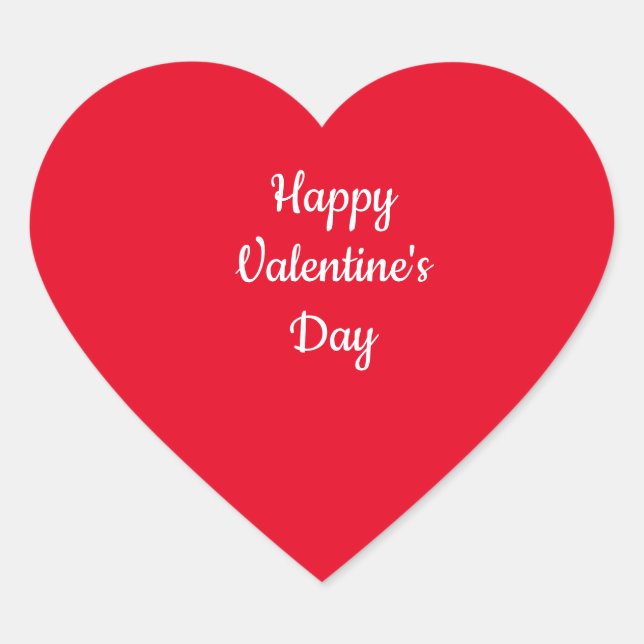 Valentinstag-Aufkleber Herz-Aufkleber (Vorderseite)