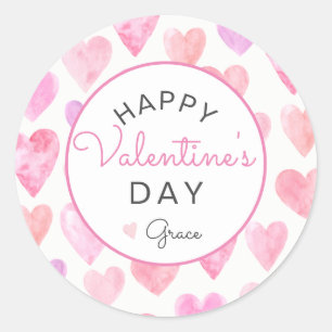 Valentinstag-Aufkleber, Herzaufkleber, Runder Aufkleber