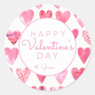 Valentinstag-Aufkleber, Herzsticker, Runder Aufkleber