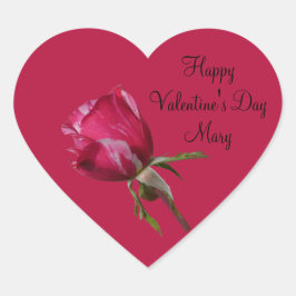 Valentinstag Aufkleber Rote Rose