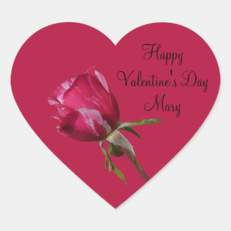 Valentinstag Aufkleber Rote Rose