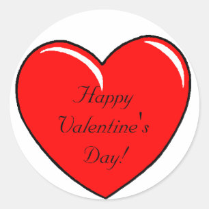 Valentinstag-Aufkleber Runder Aufkleber