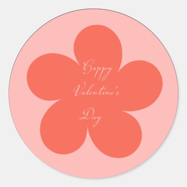Valentinstag-Aufkleber Runder Aufkleber (Vorderseite)