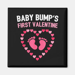 Valentinstag-Baby-Bauch-Shirt Erstes Valentinstag  Magnet