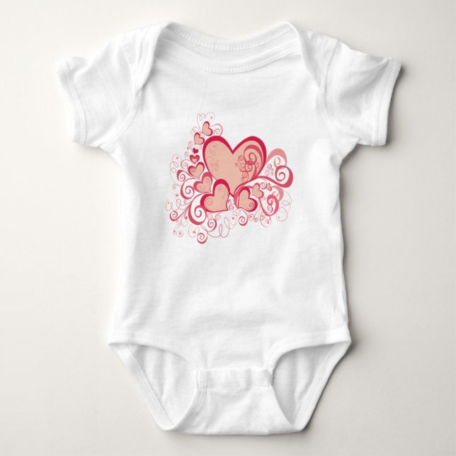 Valentinstag Baby Bodysuit Baby Strampler (Vorderseite)