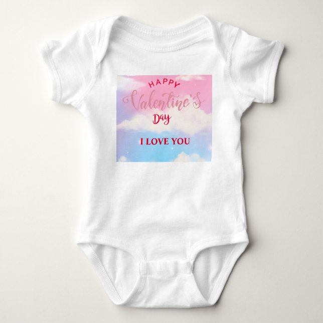 Valentinstag Baby Strampler (Vorderseite)