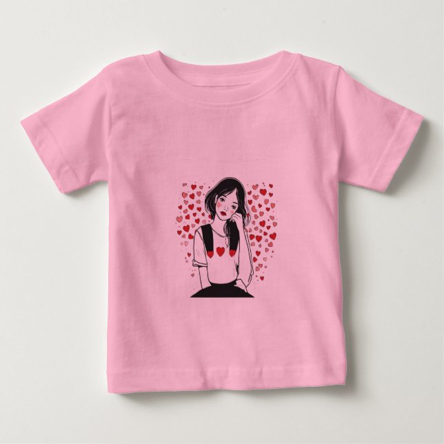 Valentinstag Baby T-shirt (Vorderseite)