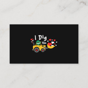 Valentinstag Bagger Dinosaur Dino I Dig You B Visitenkarte