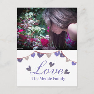 Valentinstag-Banner Foto für Wasserfarben Postkarte