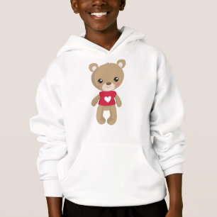 Valentinstag Bär, Teddybär, Liebe, Herz Hoodie