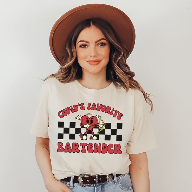 Valentinstag Barkeeper, lustiger Kellner, Bartendi T-Shirt (Von Creator hochgeladen)