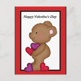 Valentinstag-Bärnpostkarte Feiertagspostkarte