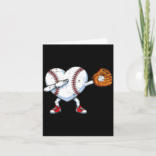 Valentinstag Baseball Ball Herz Dab Lustig Jungen Karte
