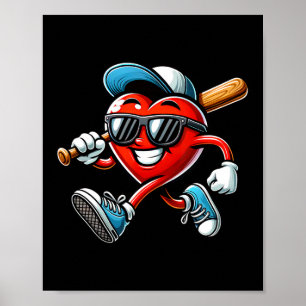 Valentinstag Baseball Boys Kinder Funny 1 Poster