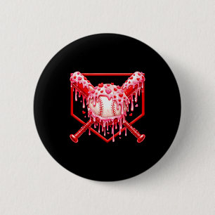 Valentinstag Baseball Jungen Eis Drip Herz Button