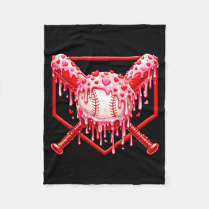 Valentinstag Baseball Jungen Eis Drip Herz Fleecedecke