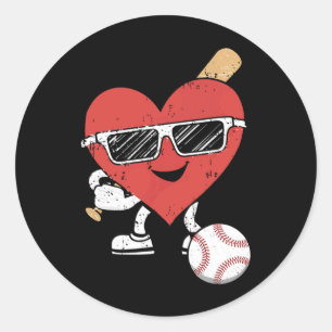 Valentinstag Baseball Niedlich Sports Men Jungs Ki Runder Aufkleber