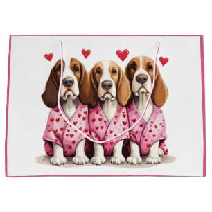 Valentinstag Basset Hound Hunde Große Geschenktüte
