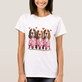 Valentinstag Basset Hound Hunde T-Shirt